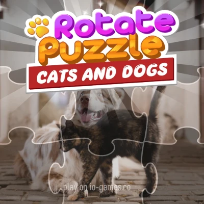 gameplay large view Rotate Puzzle - Cats and Dogs  gameplay small view