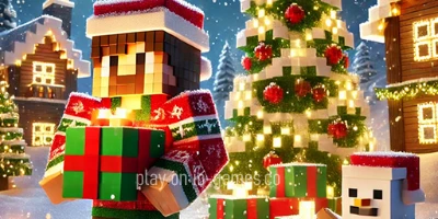 gameplay large view Minecraft Christmas Jigsaw: Festive Pixel Art Fun   gameplay small view