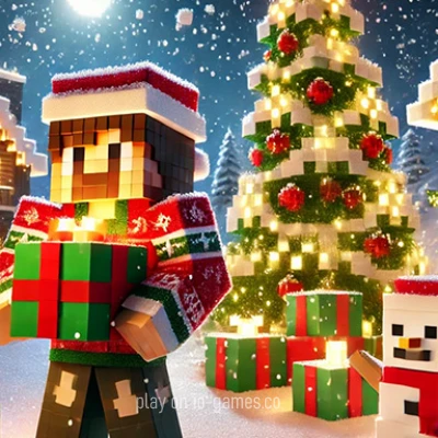 gameplay large view Minecraft Christmas Jigsaw: Festive Pixel Art Fun   gameplay small view